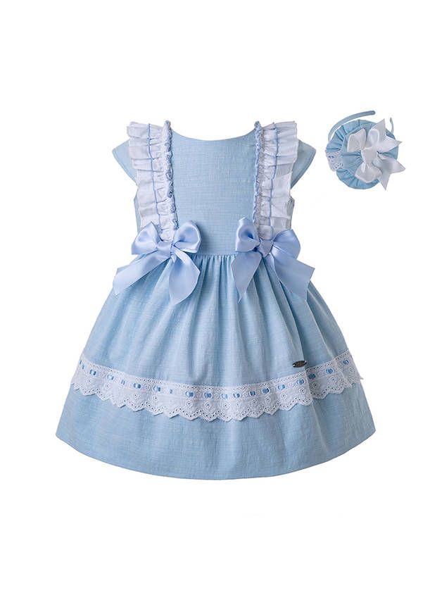 Bule Summer Party Wedding Party Baby Dress Sky Blue Dresses With