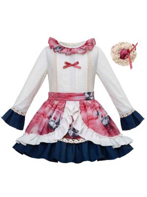 Flower Printed Girls Clothing Set 