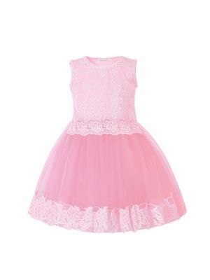 Light Pink Lace Dress Party Dress For Baby Girl
