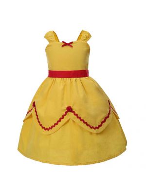 Yellow Layered Cosplay Halloween Dress G-CMGD0003-C2