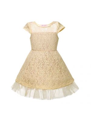 Lace Beige Flower Girls Party Dresses GD40224-7