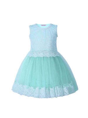Lace Appliques Beaded Flower Girl Dresses GD50325-9