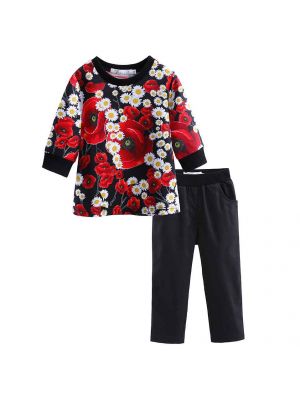 New Arrival Girl Clothing Set Floral