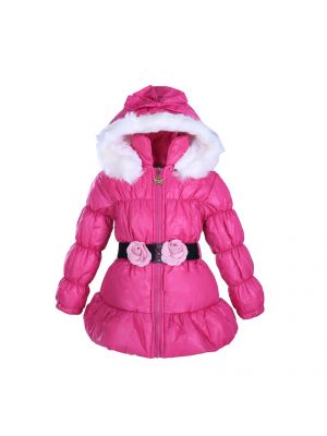 Girls Spring Winter Pink Hooded Coat 47H