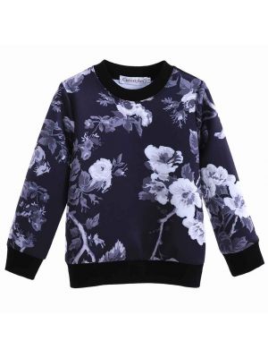 Autumn Boys Black Flower Tops 020L