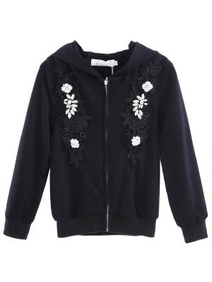 Newest Black Girls Coat Zipper Hooded Full 536F