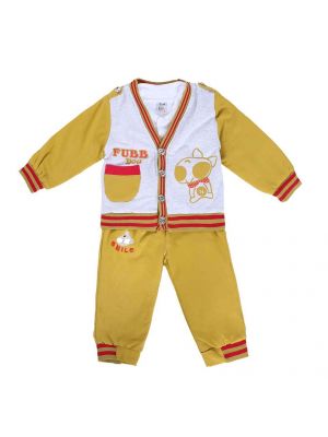 3PCS Autumn Yellow Boys Cotton Outfit 40