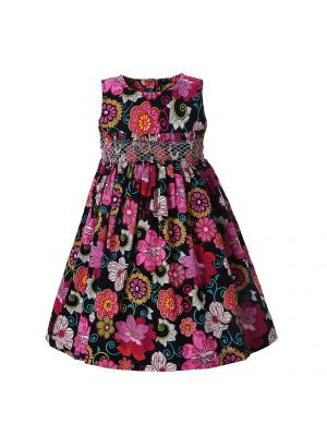 New Design  Red Girl Flower Pattern Dresses 1903