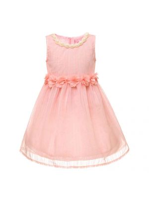 Pink Summer Beading+Appliques Flower Girl Dresses GD50312-1