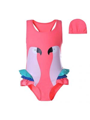 Baby Girl Swimsuit Flamingo Printed 2403