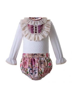 Baby Clothing Sets With Flower Printed Shorts