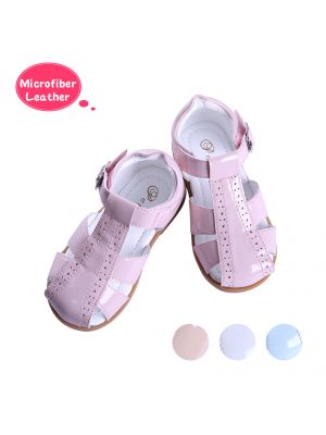 Dark Pink Fashion Microfiber Leather Boys Sandals Shoes