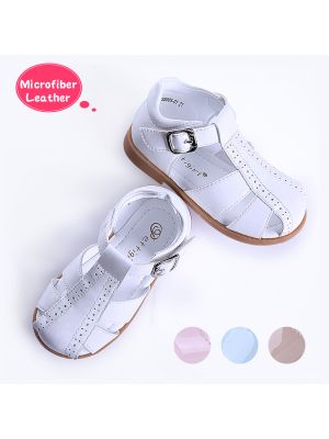 White Fashion Microfiber Leather Boys Sandals Shoes