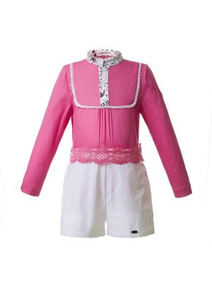 Long Sleeve Hot Pink Boy Clothing Set 