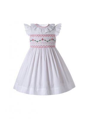 Summer Babies White Smocked Dress