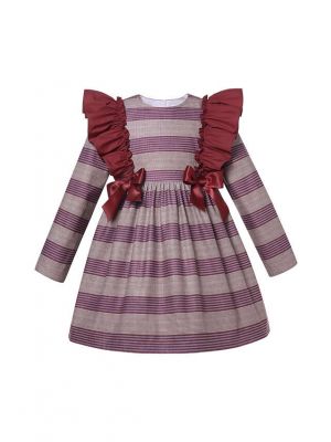 New Arrival Striped Dress for Girls Fall Winter Christmas