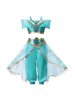 Summer Princess Clothes Kid Jasmine Cosplay                                                                                        