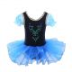 Blue Floral Elsa Anna Tutu Cosplay Dress TD40722-1