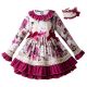 England Style Girl Floral Autumn Dress B220