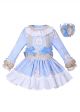 Blue Flower Girls Dress