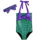 Baby Girls Swimsuit Beach Mermaid Sequins 500F