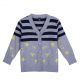 Grey Girl Knitted Sweater V-neck Full Sleeve 11