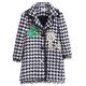 Autumn Spring Houndstooth Girl Coats 2