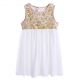 Summer Girls Sleeveless Flower Printed O-neck Dress 730F