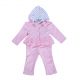 Pink Girls Flower Lace Clothing Set Autumn 
