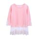 Spring/Autumn Pink Casual Girl Dress With Beaded GT80720-5