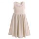 New Arrival Khaki Draped Girls Sleeveless Dress 728F