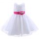 White Floral Print Flower Girl Tulle Dress 3