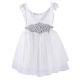 White Sleeveless Crystal Decoration Chiffon Dress GD81107-1