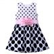 Summer Girl Flower Polka Dot Printed Princess Dress 114Z