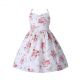 Summer Beach Style Floral Print Backless Dress A173