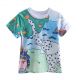Boys Short Sleeves T-Shirt With Elephant Printed 637F