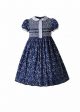 Single Breasted Doll Collar smocked  Dress