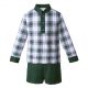 Green Grid Boys Clothing Sets