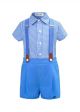 Blue Grid Boy Clothing Set 