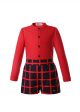 Red Plaid Boy Clothing Set