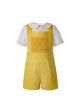 Easter Boy Clothing Sets With White T-shirt + Yellow Casual Shorts                        