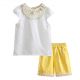 Girls Clothing Set Lace O-Neck White Shirt 3L