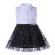 Trendy Girl Clothing Set White Top+Black Skirt