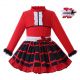 Red Plaid Girl Clothing Sets
