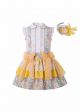 2020 Easter Ruffled Flower Print Boutique Dress + Hand Headband