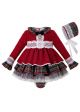 3 Pieces Babies Bling Boutique Layered Lace Dress + Bloomers + Hat