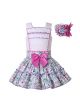 (ONLY 3Y 4Y) Sweet Girls Floral Ruffle Layers Dress + Headband