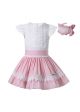 (ONLY 3Y)Sweet 2-Piece Lace Clothes Set White Shirt + Pink Skirt