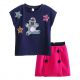 2 PCS Girls Clothing Set Animal Printed T-shirt+Skirt 848