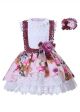 Pink Lace Flower Summer Sleevless Girl Dresses 1324